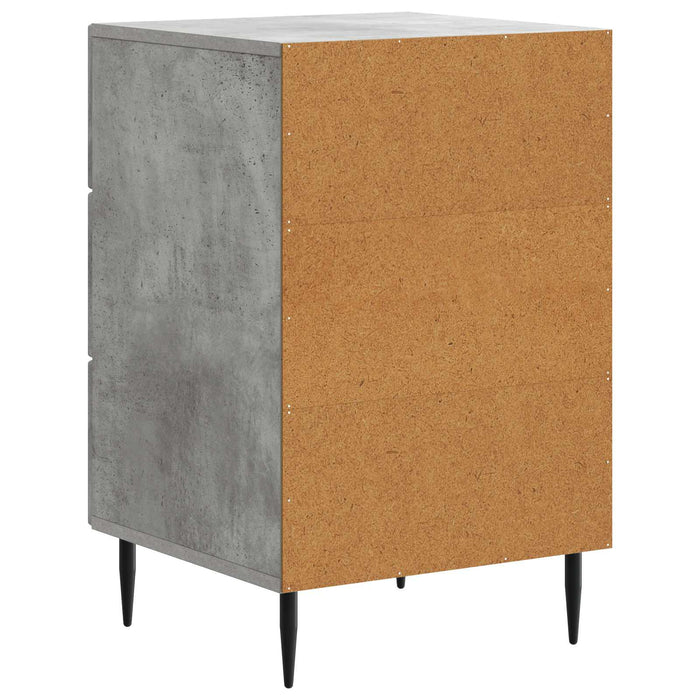 Dulap de noapte Gri Beton 43 x 41 x 66,5 cm Lemn prelucrat - WALTI WALTI