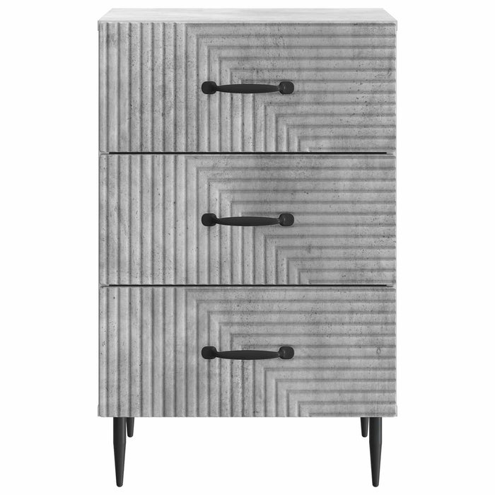 Dulap de noapte Gri Beton 43 x 41 x 66,5 cm Lemn prelucrat - WALTI WALTI