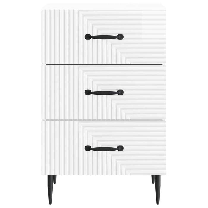 Dulap de noapte cu sertar Alb foarte lucios 43 x 41 x 66,5 cm - WALTI WALTI