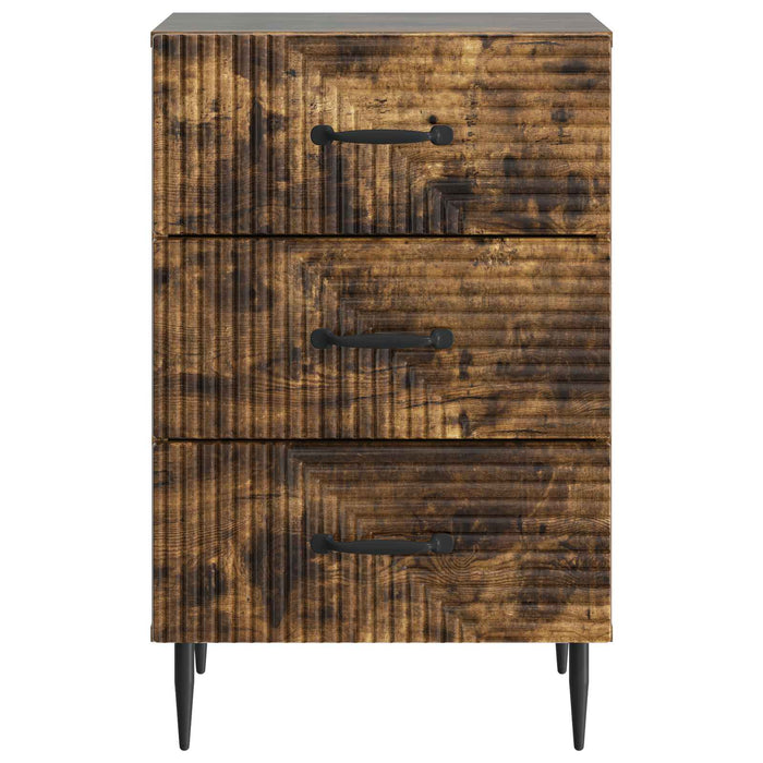 Dulap de noapte Stejar fumuriu 43 x 41 x 66,5 cm Lemn prelucrat - WALTI WALTI