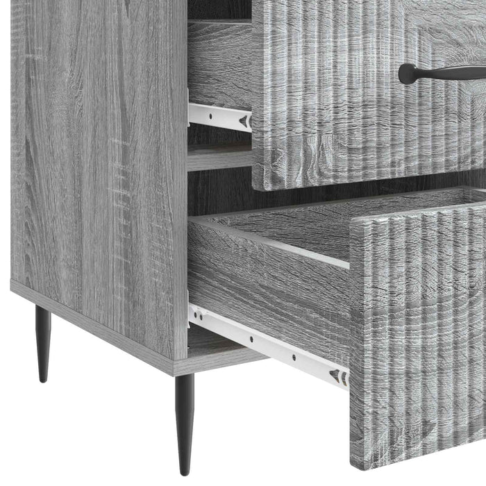 Dulap de noapte Sonoma gri 43 x 41 x 66,5 cm Lemn prelucrat - WALTI WALTI