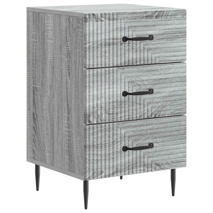 Dulap de noapte Sonoma gri 43 x 41 x 66,5 cm Lemn prelucrat - WALTI WALTI