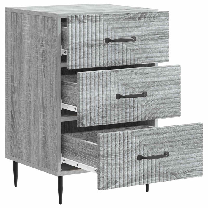 Dulap de noapte Sonoma gri 43 x 41 x 66,5 cm Lemn prelucrat - WALTI WALTI