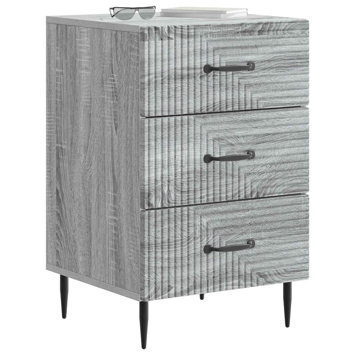 Dulap de noapte Sonoma gri 43 x 41 x 66,5 cm Lemn prelucrat - WALTI WALTI