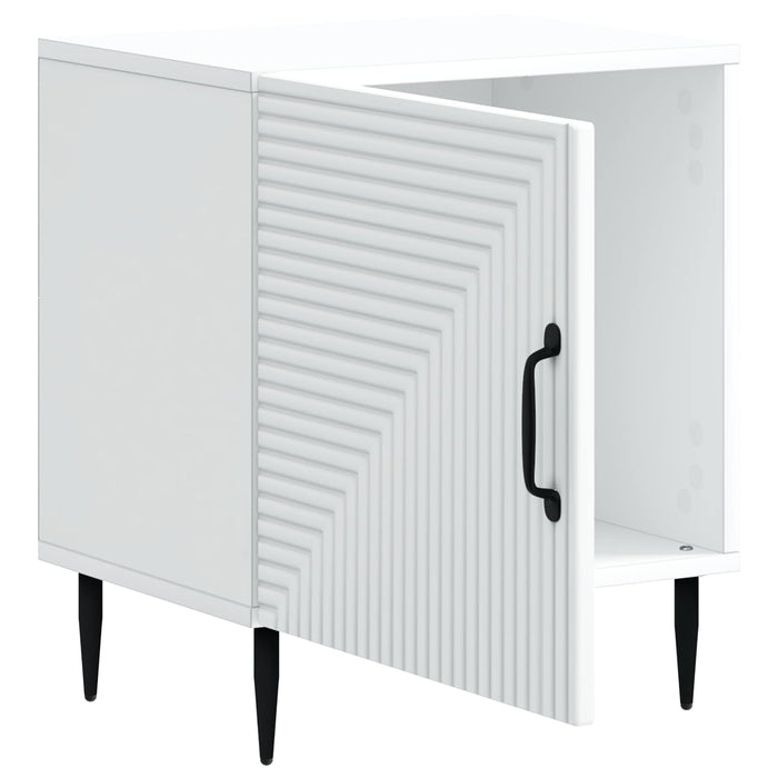 Dulap de noapte 2 pcs Alb 43 x 34,5 x 50 cm Lemn prelucrat - WALTI WALTI