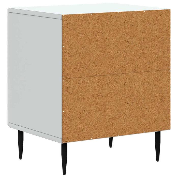 Dulap de noapte 2 pcs Alb 43 x 34,5 x 50 cm Lemn prelucrat - WALTI WALTI