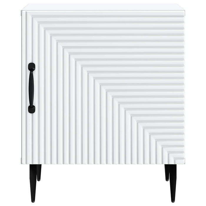 Dulap de noapte 2 pcs Alb 43 x 34,5 x 50 cm Lemn prelucrat - WALTI WALTI