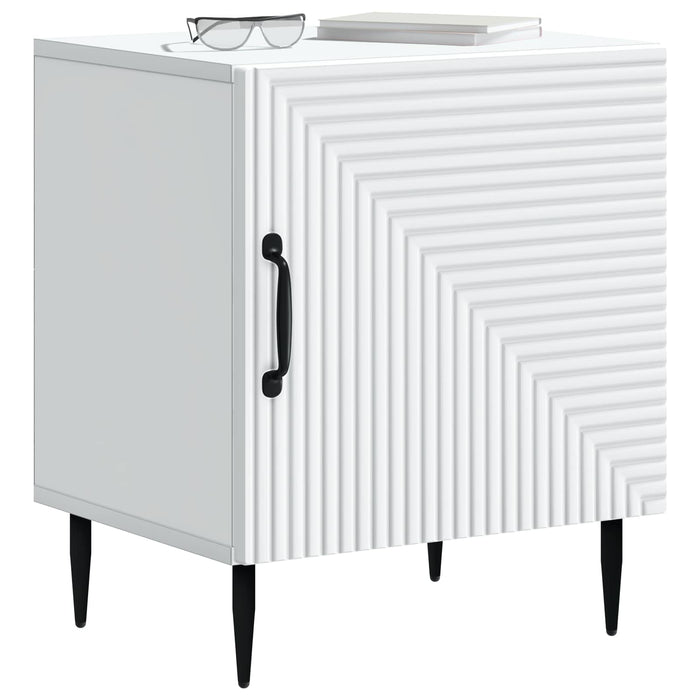 Dulap de noapte 2 pcs Alb 43 x 34,5 x 50 cm Lemn prelucrat - WALTI WALTI