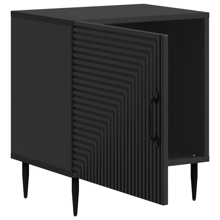 Dulap de noapte Negru 43 x 34,5 x 50 cm Lemn prelucrat - WALTI WALTI