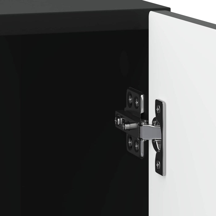 Dulap de noapte 2 pcs Negru 43 x 34,5 x 50 cm Lemn prelucrat - WALTI WALTI
