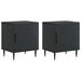 Dulap de noapte 2 pcs Negru 43 x 34,5 x 50 cm Lemn prelucrat - WALTI WALTI