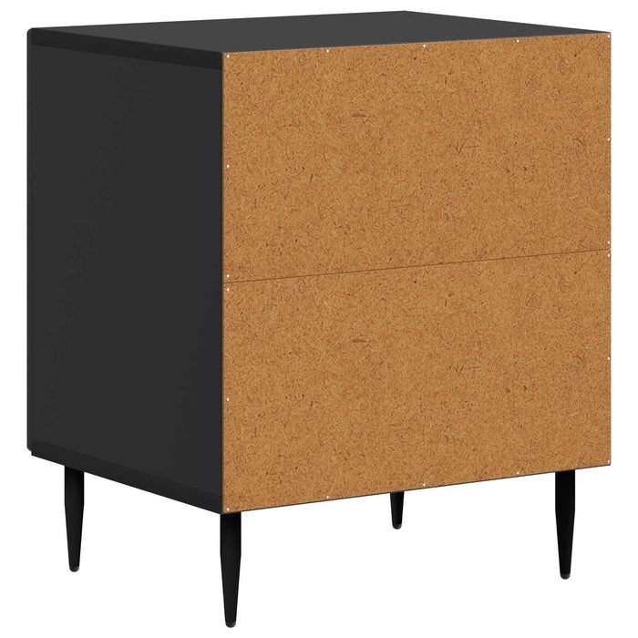 Dulap de noapte 2 pcs Negru 43 x 34,5 x 50 cm Lemn prelucrat - WALTI WALTI