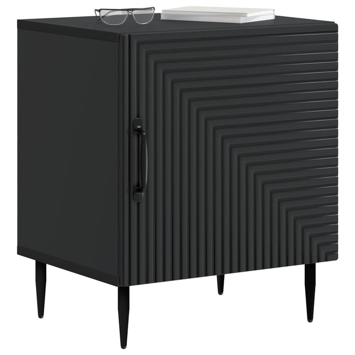 Dulap de noapte 2 pcs Negru 43 x 34,5 x 50 cm Lemn prelucrat - WALTI WALTI