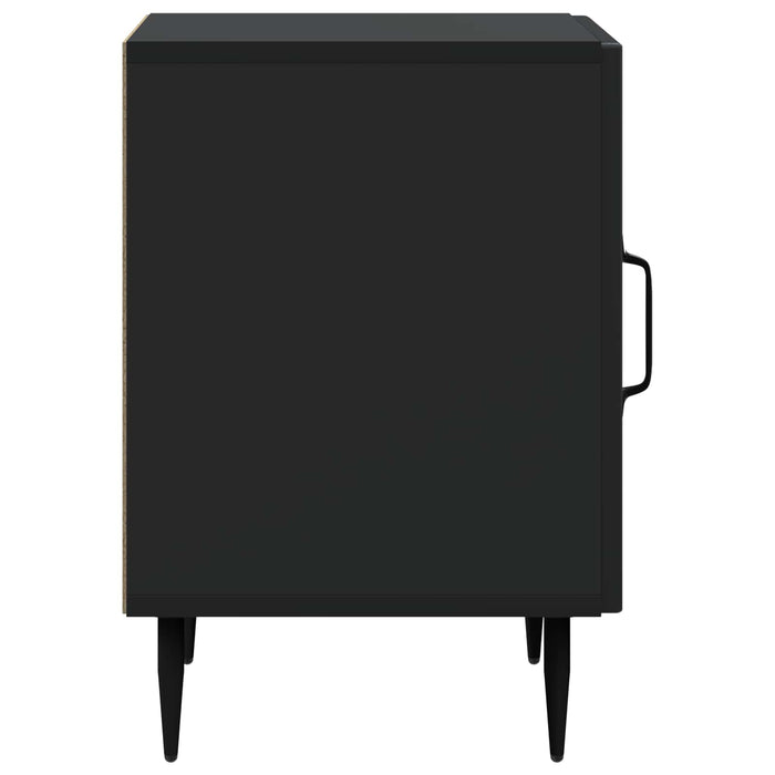 Dulap de noapte 2 pcs Negru 43 x 34,5 x 50 cm Lemn prelucrat - WALTI WALTI