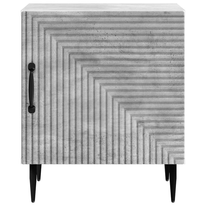 Dulap de noapte Gri Beton 43 x 34,5 x 50 cm Lemn prelucrat - WALTI WALTI