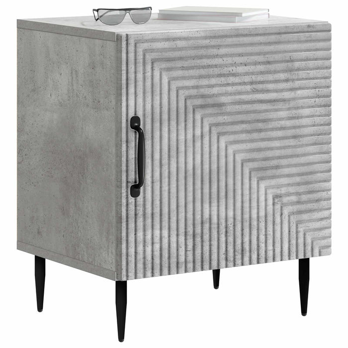 Dulap de noapte Gri Beton 43 x 34,5 x 50 cm Lemn prelucrat - WALTI WALTI