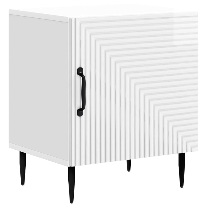 Dulap de noapte Alb foarte lucios 43 x 34,5 x 50 cm - WALTI WALTI