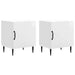 Dulap de noapte 2 pcs Alb foarte lucios 43 x 34,5 x 50 cm - WALTI WALTI