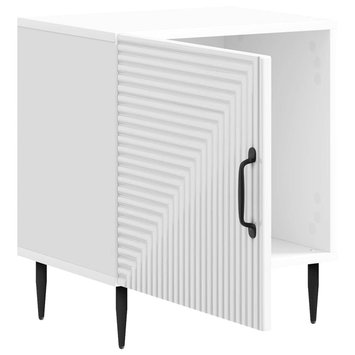 Dulap de noapte 2 pcs Alb foarte lucios 43 x 34,5 x 50 cm - WALTI WALTI