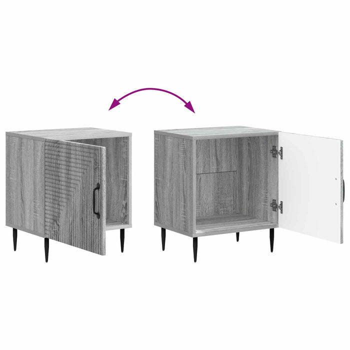 Dulap de noapte Sonoma gri 43 x 34,5 x 50 cm Lemn prelucrat - WALTI WALTI