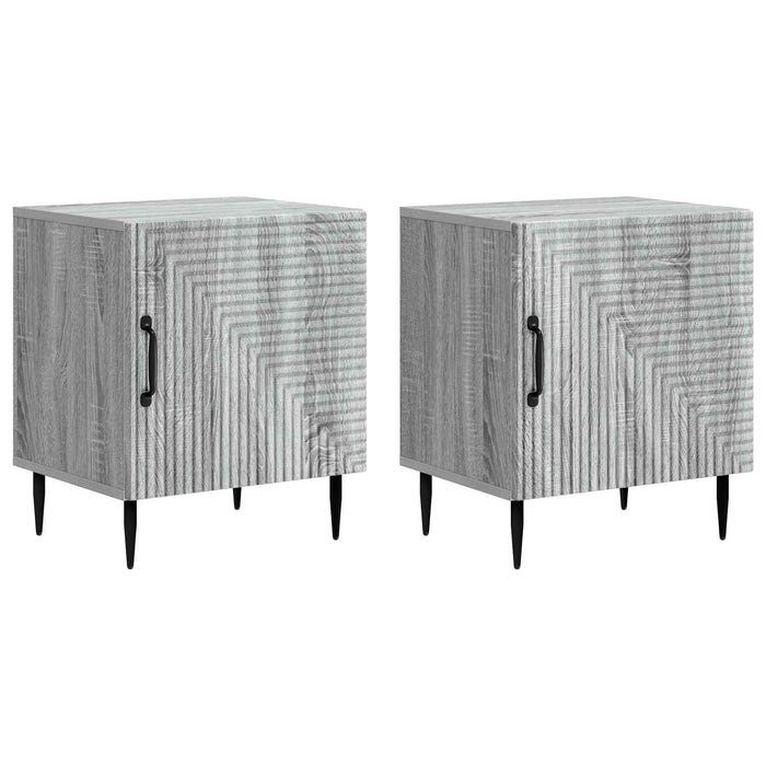 Dulap de noapte 2 pcs Sonoma gri 43 x 34,5 x 50 cm - WALTI WALTI