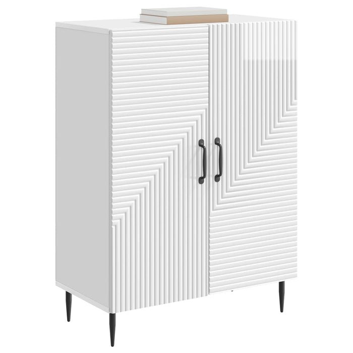 Bufet Alb foarte lucios 66 x 34,5 x 89,5 cm Lemn prelucrat - WALTI WALTI
