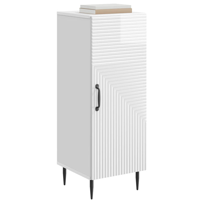 Bufet Alb foarte lucios 33 x 34,5 x 89,5 cm Lemn prelucrat - WALTI WALTI
