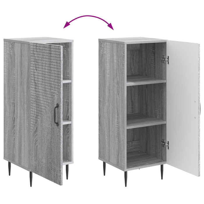 Bufet Sonoma gri 33 x 34,5 x 89,5 cm Lemn prelucrat - WALTI WALTI