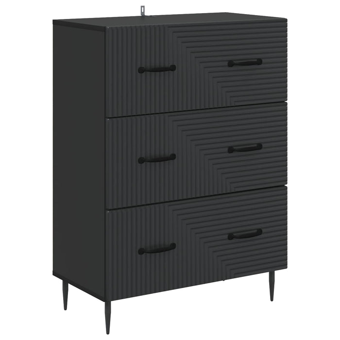 Dulap cu sertare Negru 66 x 34,5 x 89,5 cm Lemn prelucrat - WALTI WALTI