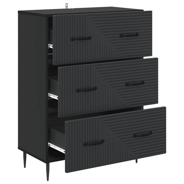 Dulap cu sertare Negru 66 x 34,5 x 89,5 cm Lemn prelucrat - WALTI WALTI