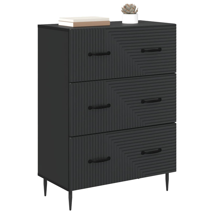 Dulap cu sertare Negru 66 x 34,5 x 89,5 cm Lemn prelucrat - WALTI WALTI