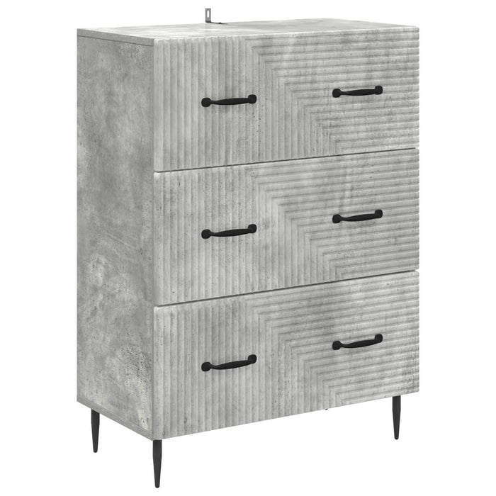 Dulap cu sertare Gri Beton 66 x 34,5 x 89,5 cm Lemn prelucrat - WALTI WALTI