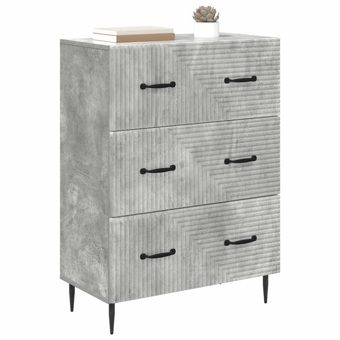 Dulap cu sertare Gri Beton 66 x 34,5 x 89,5 cm Lemn prelucrat - WALTI WALTI