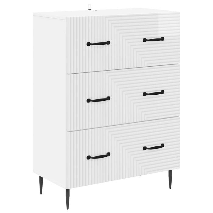 Dulap cu sertare Alb foarte lucios 66 x 34,5 x 89,5 cm - WALTI WALTI