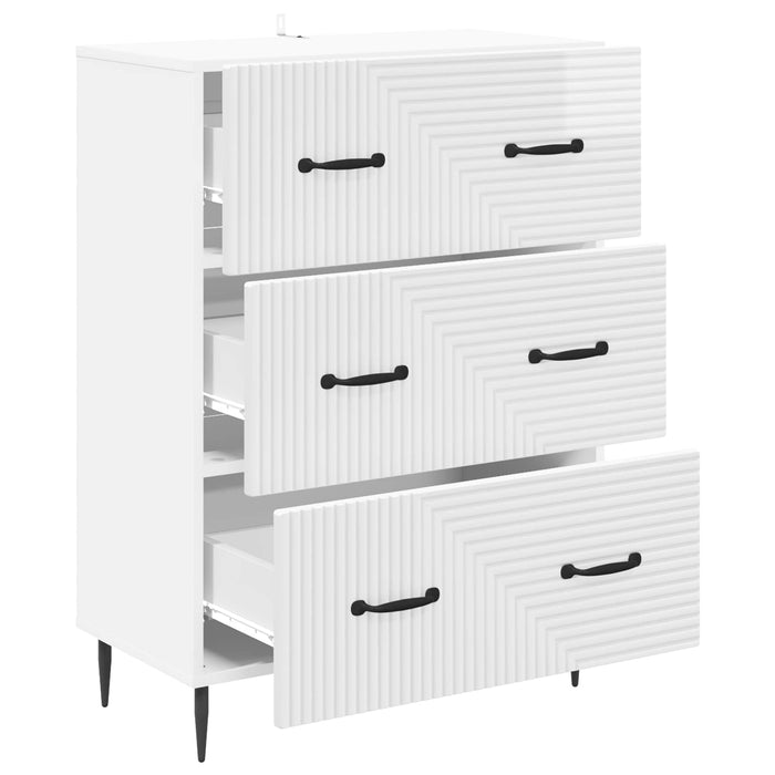 Dulap cu sertare Alb foarte lucios 66 x 34,5 x 89,5 cm - WALTI WALTI