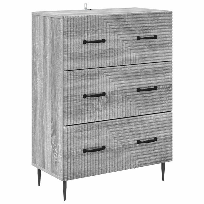 Dulap cu sertare Sonoma gri 66 x 34,5 x 89,5 cm Lemn prelucrat - WALTI WALTI
