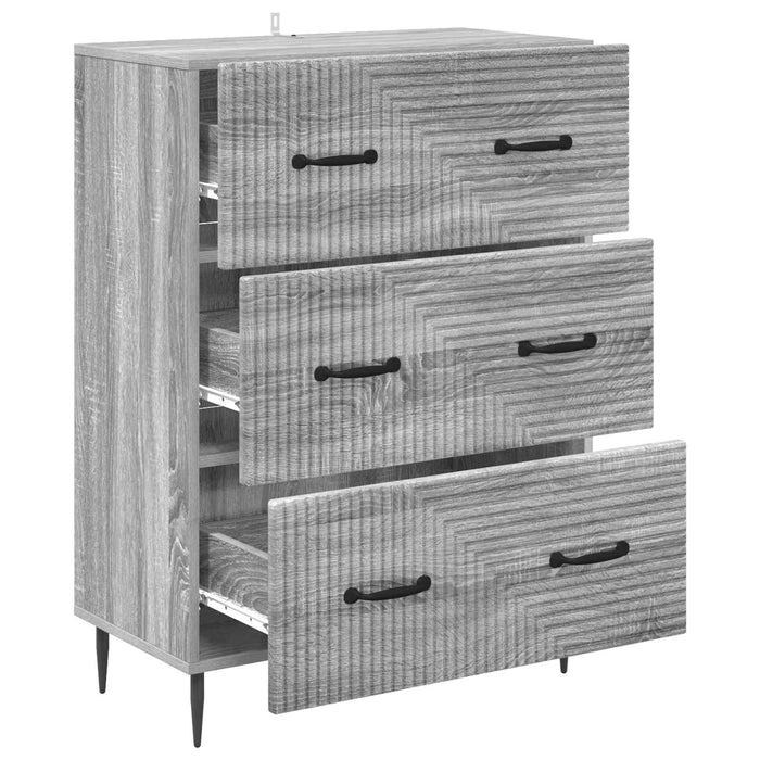 Dulap cu sertare Sonoma gri 66 x 34,5 x 89,5 cm Lemn prelucrat - WALTI WALTI