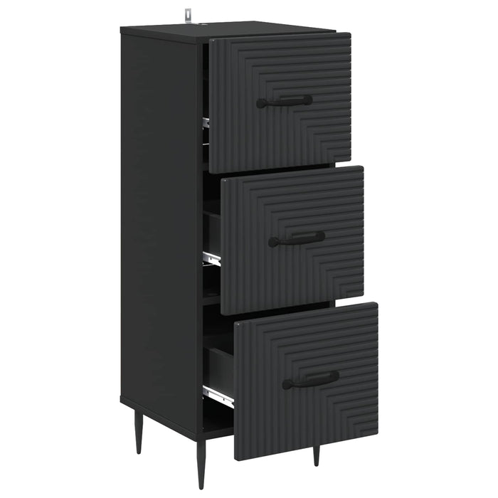 Dulap cu sertare Negru 33 x 34,5 x 89,5 cm Lemn prelucrat - WALTI WALTI