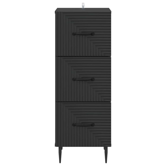 Dulap cu sertare Negru 33 x 34,5 x 89,5 cm Lemn prelucrat - WALTI WALTI