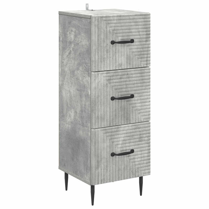 Dulap cu sertare Gri Beton 33 x 34,5 x 89,5 cm Lemn prelucrat - WALTI WALTI