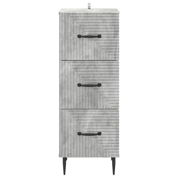 Dulap cu sertare Gri Beton 33 x 34,5 x 89,5 cm Lemn prelucrat - WALTI WALTI