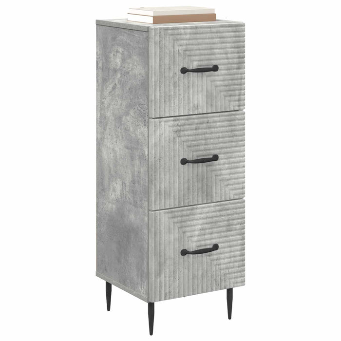 Dulap cu sertare Gri Beton 33 x 34,5 x 89,5 cm Lemn prelucrat - WALTI WALTI