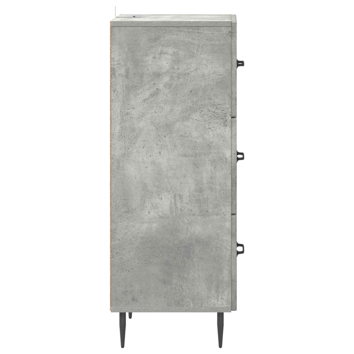 Dulap cu sertare Gri Beton 33 x 34,5 x 89,5 cm Lemn prelucrat - WALTI WALTI