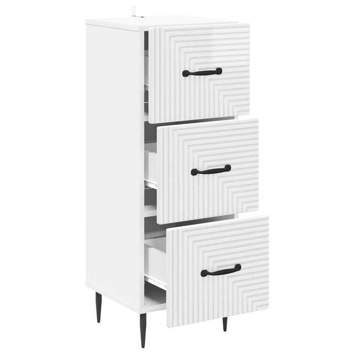 Dulap cu sertare Alb foarte lucios 33 x 34,5 x 89,5 cm - WALTI WALTI