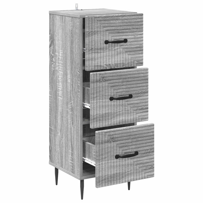 Dulap cu sertare Sonoma gri 33 x 34,5 x 89,5 cm Lemn prelucrat - WALTI WALTI