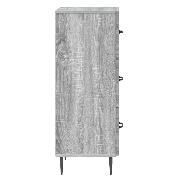 Dulap cu sertare Sonoma gri 33 x 34,5 x 89,5 cm Lemn prelucrat - WALTI WALTI