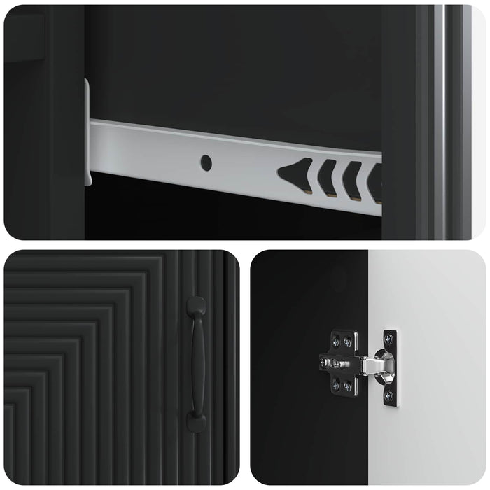 Bufet cu sertar Negru 66 x 34,5 x 89,5 cm Lemn prelucrat - WALTI WALTI
