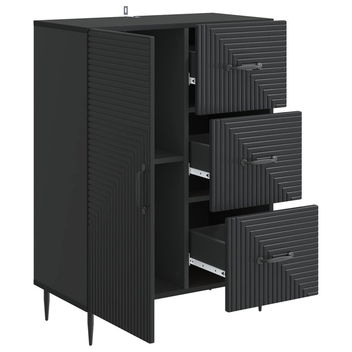 Bufet cu sertar Negru 66 x 34,5 x 89,5 cm Lemn prelucrat - WALTI WALTI