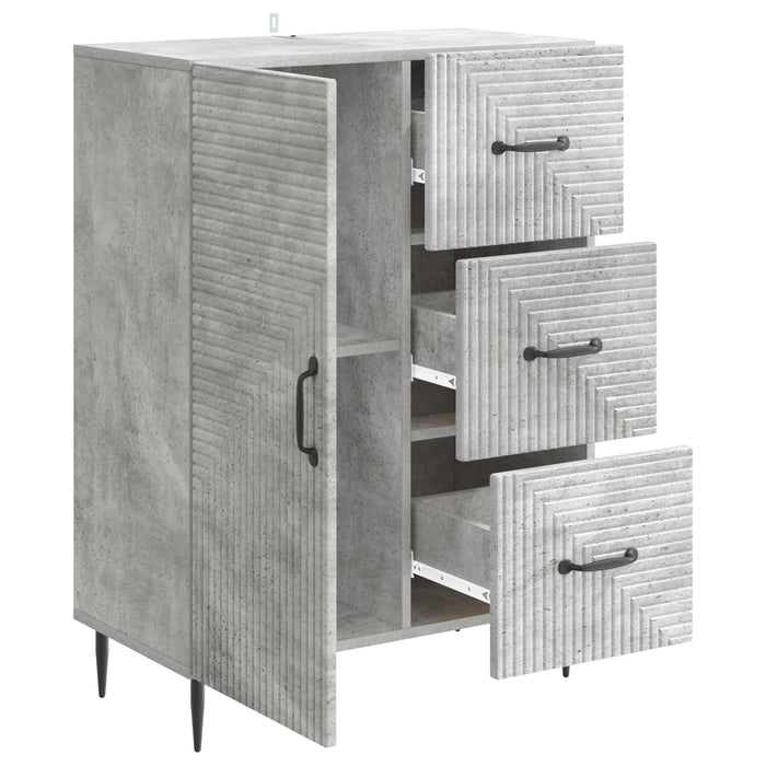 Bufet cu sertar Gri Beton 66 x 34,5 x 89,5 cm Lemn prelucrat - WALTI WALTI