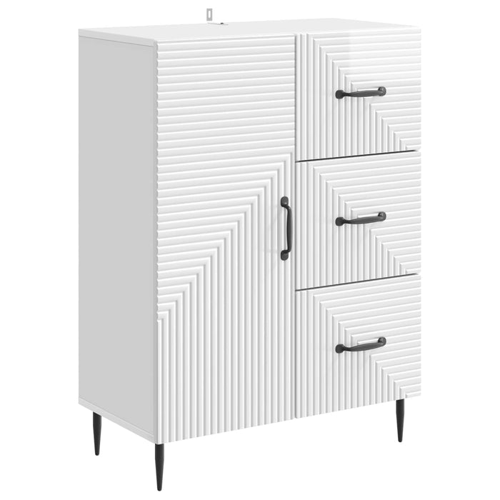 Bufet Alb foarte lucios 66 x 34,5 x 89,5 cm Lemn prelucrat - WALTI WALTI